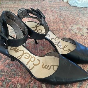 Sam Edelman Ankle-Strap Pointed Toe Heels Low Heels Close Toed
